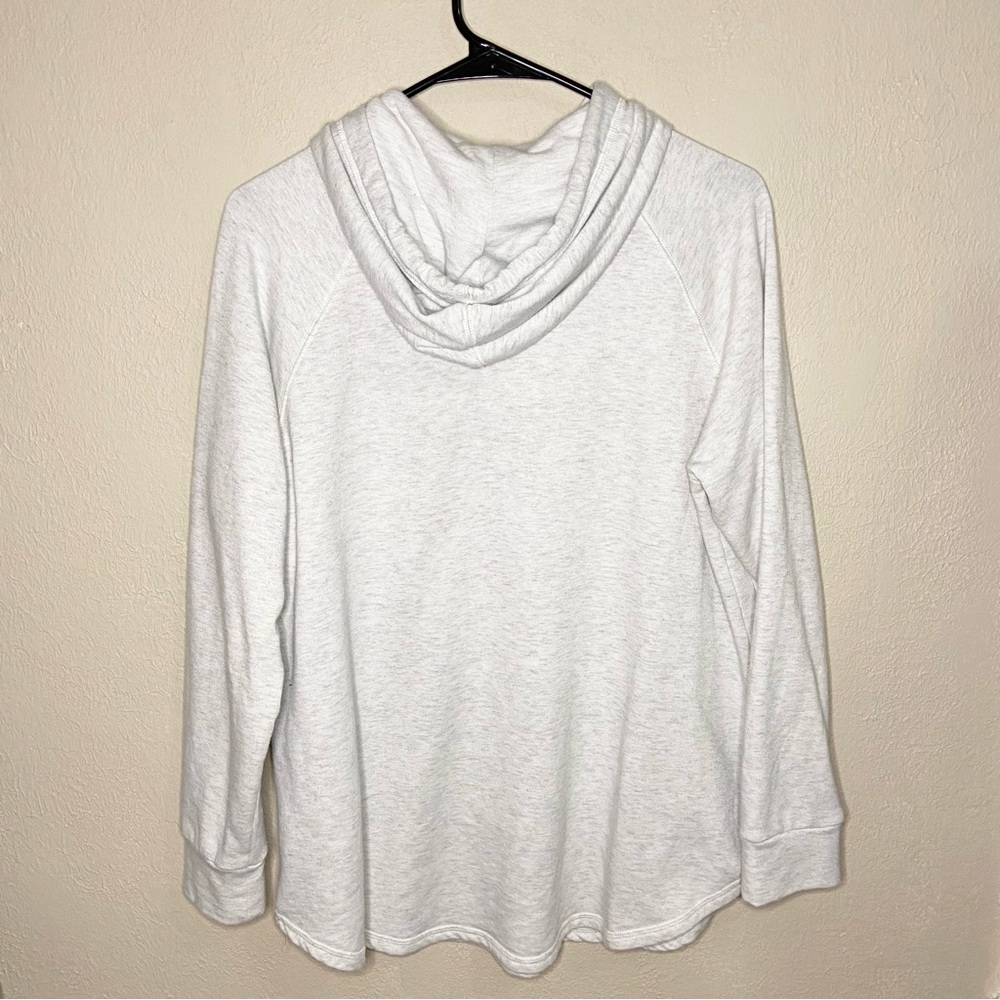 Women’s Torrid Fleece Raglan Tunic Hoodie Oatmeal Heather Size 0 - Picture 7 of 8